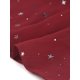 thumbnail image 5 of INSPIRE CHIC Vestido de Mujer Regreso a Clases Estrella Dorada Cuello en V Manga Larga Fiesta Acampanado Línea A Talla L Rojo Oscuro-Estrellas, 5 of 6