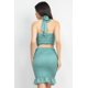thumbnail image 3 of Conjunto de Top Corto con Cuello Halter y Falda Color Salvia M, 3 of 5
