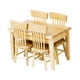 thumbnail image 2 of 5 Uds Mesa De Comedor Silla Modelo Conjunto 1:12 Casa De Mu?ecas Muebles En Miniatura De Madera, 2 of 5