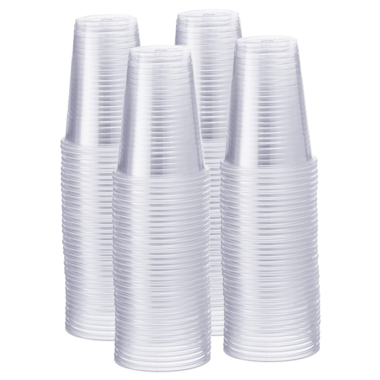 Vasos De Plástico, Paquete Cómodo Gusto, 9 Oz (250 Ml), 500 Unidades, Transparentes