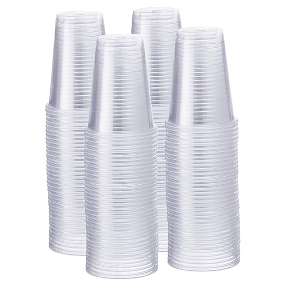 Vasos de plástico, paquete cómodo GUSTO, 9 oz (250 ml), 500 unidades, transparentes