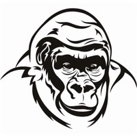 Rienda Libre Graphics - Decomural Gorilla Portrait Monkey Ws-16239