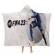 thumbnail image 1 of Fifa Manta Capa Con Capucha Anti bolitas Manta De Lana Ártica Suave Manta Portátil De Felpa Ligera Y Lujosa Poncho Para Siesta En Casa Y Oficina 100*130cm, 1 of 6