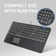thumbnail image 2 of Teclado Perixx PERIBOARD-534 con panel táctil USB 397 × 198 × 30 mm, 2 of 7