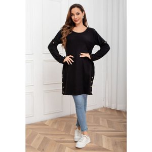 Likeshop - Polera Lisa Mujer Manga Larga Tipo Vestido Bolsillos 2007