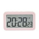 thumbnail image 4 of Reloj digital Relojes de cabecera Pantalla 12/24H Relojes de escritorio fáciles Relojes de mesa de escritorio para decoración del hogar Dormitorio , rosa, 4 of 5