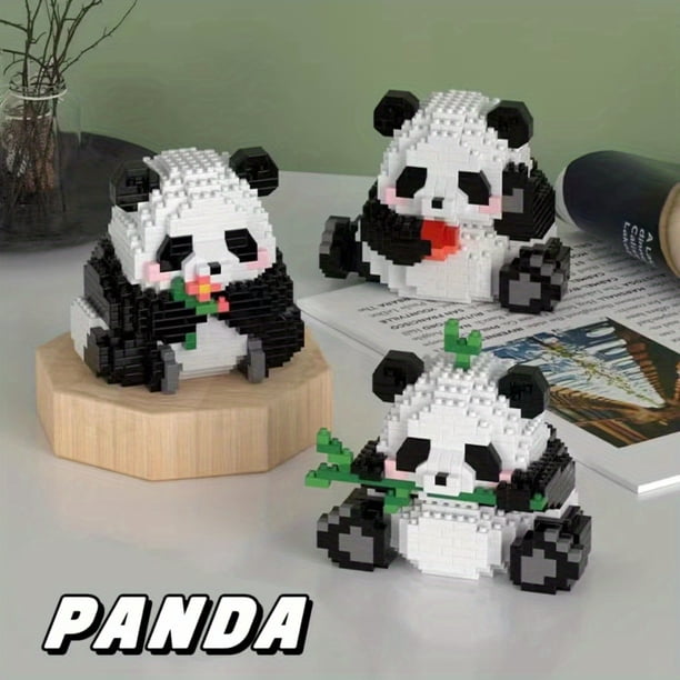 1 Set Of Panda Building Blocks, Compatible With Micro-particles Assembled And Inserted Building Blocks, DIY Educational Toys