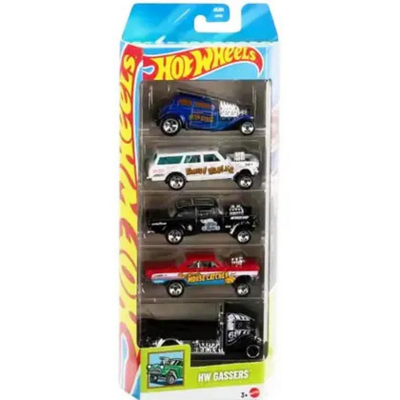 Pack 5 Autos Básicos Hot Wheels - Formula 1 HW Gassers