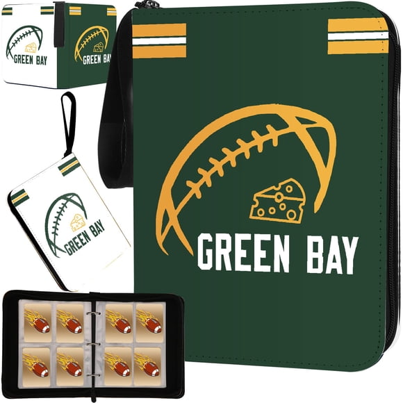 Carpeta Para Tarjetas De Fútbol Green Bay Con 400 Bolsillos