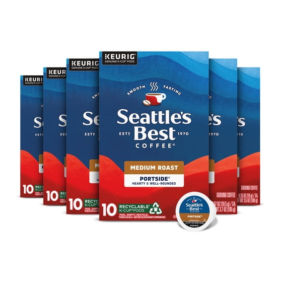 Coffee Pods El mejor café Portside Medium Roast 60 de Seattle