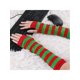 thumbnail image 5 of Guantes Sin Dedos Para Mujer INSPIRE CHIC Estampados Hasta El Codo Calentadores De Brazos Tejidos Rayas Anchas Rojas y Verdes, 5 of 6