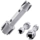 thumbnail image 1 of Desatascador de desagües de bañera y llave para lavabo, llave de trinquete de doble extremo, para instalar y quitar la mayoría de los desagües de bañeras y duchas, y las espitas de los inodoros. Tuerc, 1 of 5