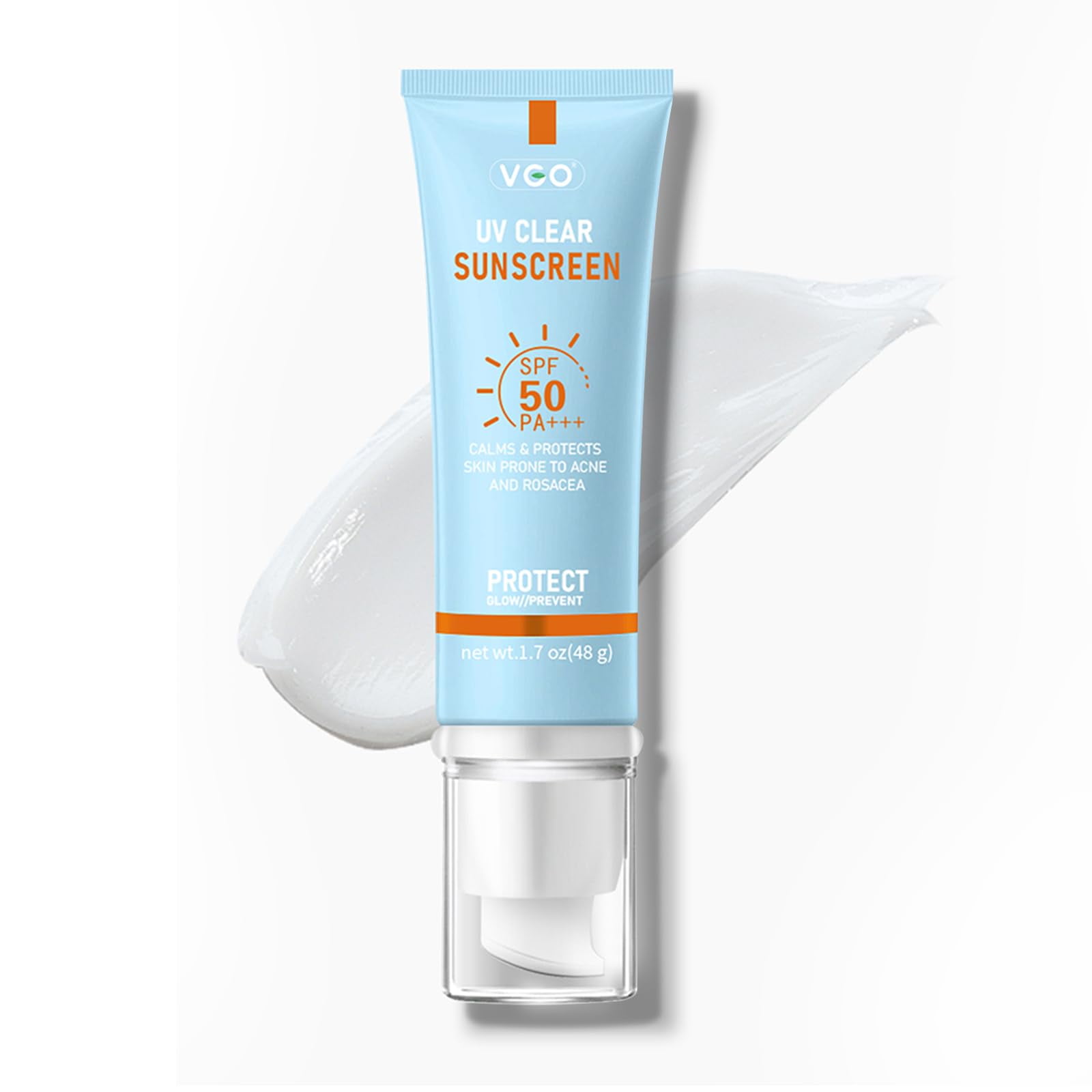 Vgo - Protector Solar Clear Face Spf 50 Hidratante 50 Ml Tamaño De Viaje