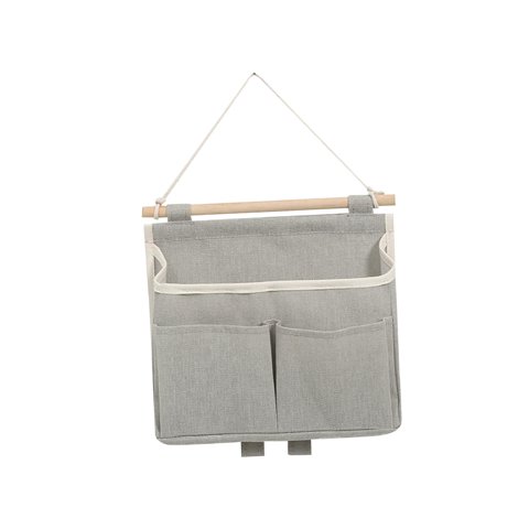 Bothyi - Bolsa De Almacenamiento Práctica Para Montaje En Pared, 3 Bolsillos, Multifunción Para Baño, Decoración Del Hogar, Gris
