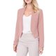 thumbnail image 5 of INSPIRE CHIC Traje de Maestra para Regreso a Clases de Mujer Chaqueta de Oficina de Trabajo Blazer Sin Cuello Traje Casual de Negocios Blazer Corto M Rosa, 5 of 8