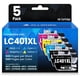 thumbnail image 1 of Cartuchos de tinta ALLWORK LC401XL de alto rendimiento para impresora Brother, 1 of 6