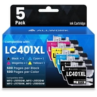 Cartuchos De Tinta Allwork Lc401Xl De Alto Rendimiento Para Impresora Brother