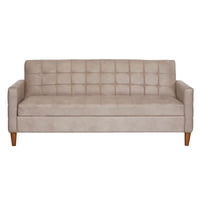 Latam Home - Futón Sofá Cama Genova Cuero Kentucky Beige