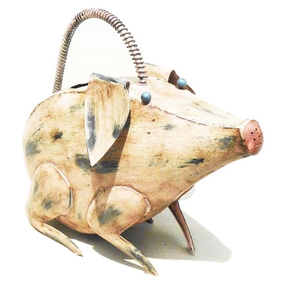 Figura decorativa de cerdo de hierro de la colección D-ART de Watering Can
