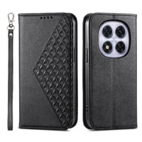 Funda Flip Foxdock Para Xiaomi Redmi Note 15 Pro , Estilo Billetera Con Diseño Rombo, Correa De Mano Y Soporte, Uso Diario