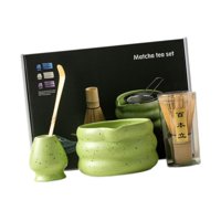 Magideal - Set De Matcha Con Soporte Para Batidor, Herramientas De Cerámica Japonesas Para Hacer Té Matcha, Regalo Para Amantes Del Té, Batidor Y Cuchara Para Ma Verde 4 Piezas