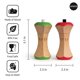 thumbnail image 5 of Set de Molinos de Sal y Pimienta OTOTO Doble con Diseño de Manzana en Madera de Haya, 5 of 7