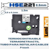 Alternativa A Oem - Cinta Termocontraible Hse-221 Alternativa Brother | 8.8 Mm | Blanca Blanco S M