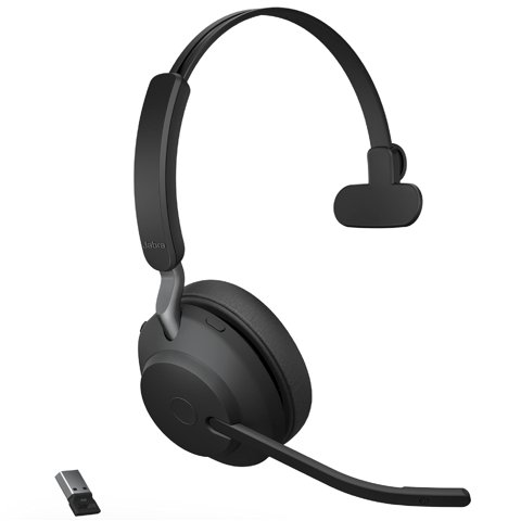 Auriculares Inalámbricos Jabra Evolve2 65 Uc Mono Con Link380A Negros