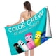 thumbnail image 4 of BabyFirst Color Crew Toalla de playa de secado rápido con diseño temático, regalo para mujeres y niñas, ideal para cumpleaños, fans, amantes de la música, uso en la playa o al aire libre, 78 × 160 cm, 4 of 6