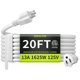 thumbnail image 1 of Cable de extensión Seeklyze 6 m blanco 16 AWG 13 A 125 V, 1 of 7