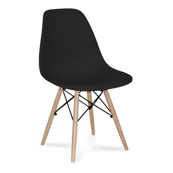 Silla de comedor estilo eames negra