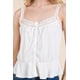 thumbnail image 2 of Top Camisola de Canalé con Lazo Delantero y Peplum de Encaje, 2 of 5