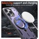 thumbnail image 2 of Para Apple iPhone 16 Pro Funda con Soporte de Anillo O Magnético Invisible, Funda de Teléfono a Prueba de Golpes, Morado, para iPhone 16 Pro, 2 of 6
