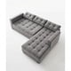 thumbnail image 2 of Sofá RECLINABLE 3 Cuerpos en L Derecho Gris Claro Felpa, 2 of 4