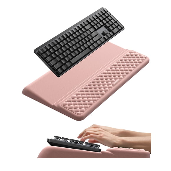 Soporte para teclado Vaydeer, ergonómico, de espuma viscoelástica, rosa