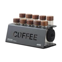 Magideal - Bodegas De Café Contenedor De Almacenamiento De Café De Vidrio Acrílico Soporte De Exhibición De Tubo Hermético Con Embudo Adecuado Para La Preparació 5 Grandes Y 5 Pequeños