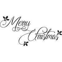Rienda Libre Graphics - Decomural Merry Christmas Festive Holly Ws-50037