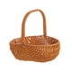 thumbnail image 2 of Cesta De Picnic De Ratán De Imitación, Cesta Tejida A Mano Para Bodas, Recolección De Frutas, Color Marrón Claro, 2 of 5