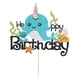 thumbnail image 2 of Decoración para tartas Bekaterea Narwhal Blue Ocean Birthday, 1 unidad, 2 of 3