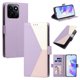 thumbnail image 1 of Cartera Plegable para Honor 200 Smart, PU Tricolor con Ranuras, Morado, 1 of 6