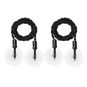 Magideal - De Tendedero De Ropa Con Ganchos Y Ventosa, Cuerda De Secado De Ropa, Cordón De Secado Elástico Antideslizante Para Interior, Rv, Vacaciones , Negro