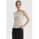 thumbnail image 2 of Polera Peto Mujer Pabilo Escote Con Encaje Beige, 2 of 4