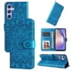 thumbnail image 1 of Funda tipo cartera FOXDOCK para Samsung Galaxy M54 5G , diseño girasol en relieve, cuero PU, cierre magnético, soporte y tarjetero, 1 of 5
