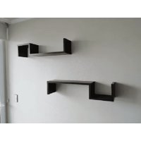 Genérico - Repisas Flotantes Modernas Modelo 5 Set De 2 Repisas Negro