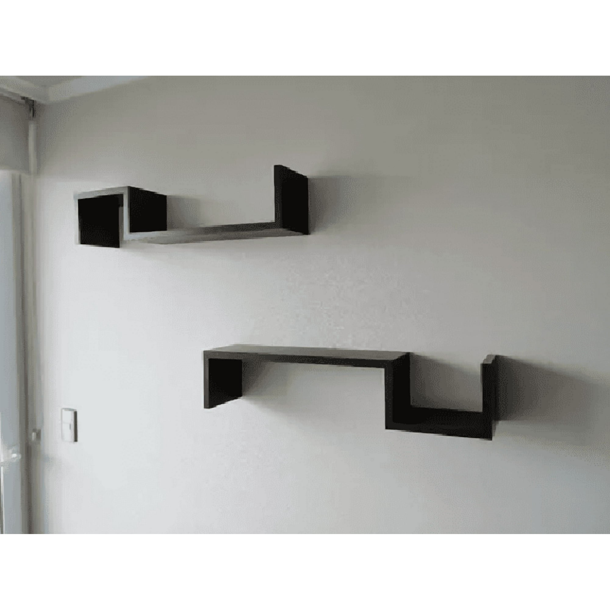 Genérico - Repisas Flotantes Modernas Modelo 5 Set De 2 Repisas Negro