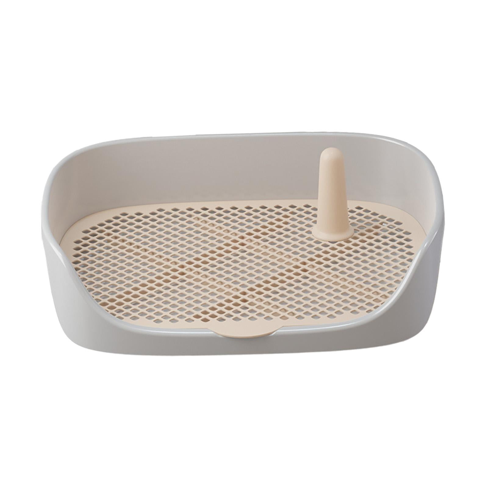 Ioensy - Pets Caja De Arena Bandejas De Arena Easy Clean Loo Dogs Aseo Entrenamiento Orinal Bandeja Gris 40x30x11cm