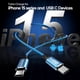 thumbnail image 5 of Cable de carga Aurnoet USB C a USB C de 6 pies, 5 unidades, 60 W, para iPhone, 5 of 7