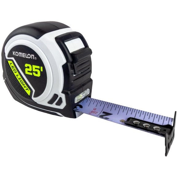 Cinta Métrica Komelon 7,6 m 25 LED Blanco/Negro