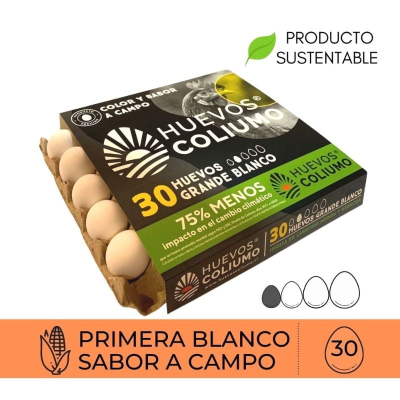 Huevos Premium Grande Blanco 30 Un 30 Un Coliumo