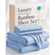 thumbnail image 1 of Juego de sábanas king de bambú color azul claro – Hotel Sheets Direct, 1 of 9